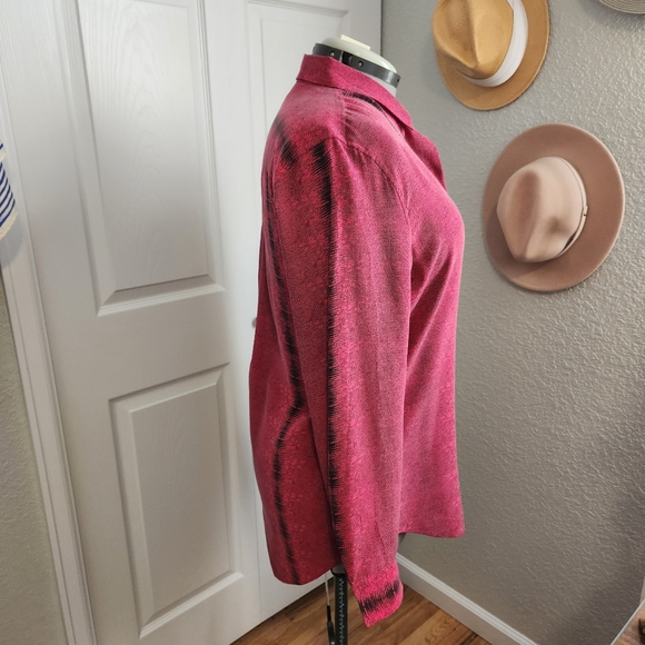 Equipment 100% silk button down snake skin print size large - Picture 8 of 14